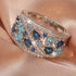 Marvelous Dazzling Blue Topaz 18K White Gold-Plated Zirconia Bridal, Wedding, Engagement Valentine's Women Ring